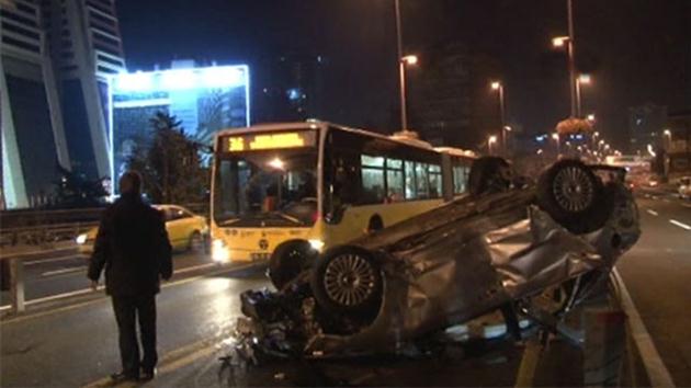 Metrobüs yolunda faciadan dönüldü