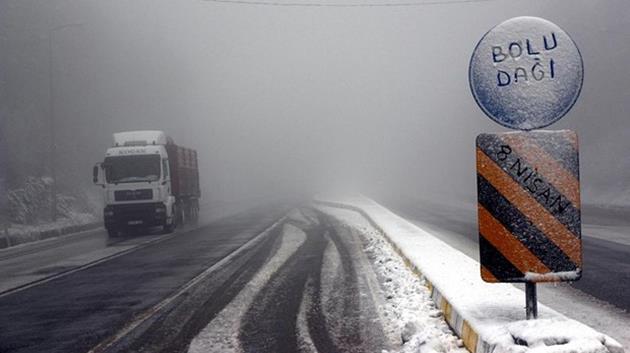 Bolu Dağı’nda kar yağışı!