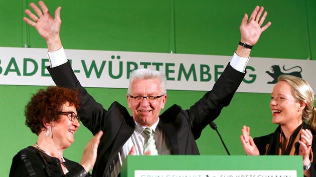 Baden-Württemberg'de Yeşiller'in birinci parti çıkmasında aslan payı eyaletin başbakanı Winfried Kretschmann'a ait. 